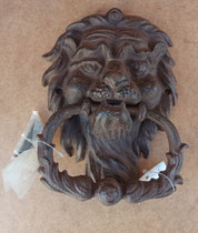 Aldaba león hierro. Ref RX855. 20x13x5