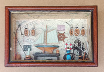 Cuadro vitrina marinero. Ref 24017617. 45x30x9