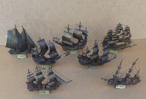 Miniaturas de barcos históricos metal. Ref 110054. 15x17 aprox