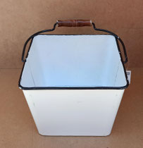 Cubo metal esmaltado. Ref 68388. 19x25