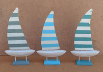 Barcos metal y madera. Ref 114026. 35x18x5