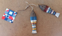 Ristra peces madera. Ref D2293. 12,5x3