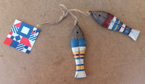 Ristra peces madera. Ref D2293. 12,5x3
