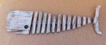 Raspa ballena madera pared. Ref 26123. 76x25,50x4