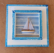 Cuadro madera relieve. Ref 413090. 19x19x3,5