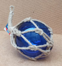 Boya azul cristal con cuerda. Ref D1212. 31x12,5