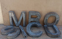 Letras chapa 3D. Consultar letras disponibles