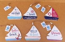 Barcos madera colgar. Ref 26484. 15x15x1