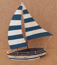 Barco madera y metal. Ref 231044. 27x25x5