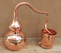 Alambique gallego de cobre 5 litros. Ref ALMB/5. 42X41X26 