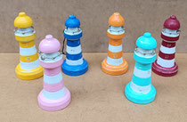 Faros madera colores surtidos. Ref 10812. 16x7