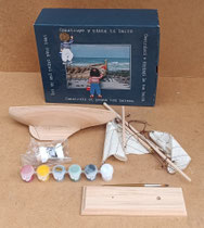 Kit para pintar barco velero. Ref 118010. 41x25x6