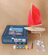 Kit para pintar barco velero. Ref 118008. 41x25x6