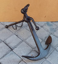 Ancla hierro con soporte. Ref 321002. 55x40x60