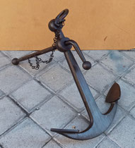 Ancla hierro con soporte. Ref 321002. 55x40x60
