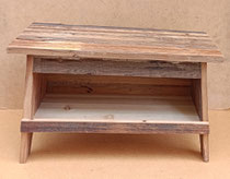 Banco de madera con estante. Ref 41052300. 50x24x31