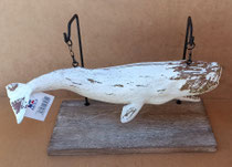Ballena resina con base madera. Ref D1882. 49x28