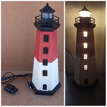 Faro resina luz led con puerto USB. Ref D1031. 44x20x13,5