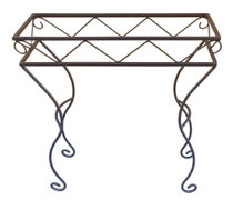 Consola hierro y cristal. 85x84x34