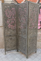 Biombo madera 3 hojas. Ref 16500. Medida de hoja 183x49