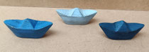 Figura Barco de papel en madera. Ref 151015. 9x3
