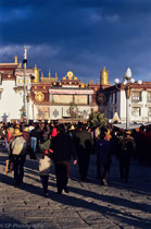 Barkhor Square in front of Jokhang Monastery, Lhasa, Tibet 1993 