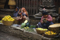 Women selling vegetables, Durbar square, Kathmandu, Nepal 1993