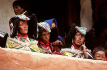 Spectators at a festival in Karzok Monastery, Tso Moriri Lake, Ladakh 1994