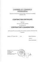 Contractor’s examination 22/10/1996 