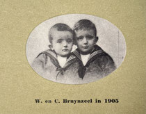 de broers Willem en Cees Bruynzeel in 1905 (kleinzoons van de grondlegger Kees Bruijnzeel) 