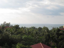 Aussicht aus dem Hotel auf den Golf von Thailand