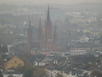 Blick in die Innenstadt zur Marktkirche und Stadtschloß