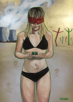 Distraction   24 x 33.5   Mixed media on panel   $800