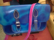School Satchell, fits a4, inside matches the pink inside of the strap