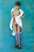 Femme des années 20 pastels: Pastel Card 360gr, 60 x 40 cm