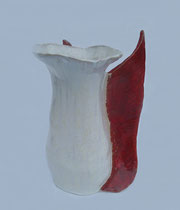 SAS_14-27 „tanzender ENGEL“ , Keramik, Kristallglasur  ( h = 35 cm d = 17-27 cm )