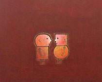 BEGEGNUNG II, Acryl  80X100 cm