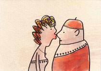 FRAZISKUS-FRANZIS KUSS    10X14,5 cm 90,-€