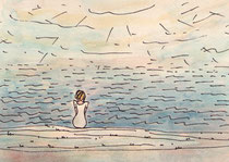 AM MEER (RÜCKEN) II   10X14,5 cm 90,-€