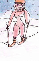 SKIWANDERN VIII  14,5X10 cm 90,-€