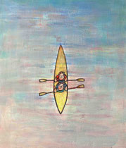 SCHLEUSE, Acryl 80X68 cm 1.650,-€