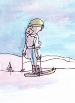 SKIWANDERN I   14,5X10 cm 90,-€
