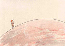 NACH OBEN, OBEN, NACH UNTEN ODER UNTEN (MÄNNLICH) V.2  14,5X10 cm 90,-€