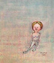 SITZENDE VII, Acryl  80X68 cm 1.650,-€