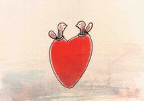HERZKLAPPEN II  14,5X10 cm 90,-€