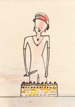 GEBURTSTAG (TORTE)   14,5X10 cm 90,-€