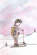 SKIWANDERN II  14,5X10 cm 90,-€