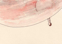 NACH OBEN, OBEN, NACH UNTEN ODER UNTEN (WEIBLICH) V.3  14,5X10 cm 90,-€
