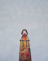 OBEN (SITZENDE), Acryl 100X80 cm 1.900,-€