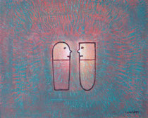 BEGEGNUNG III, Acryl  80X10 cm